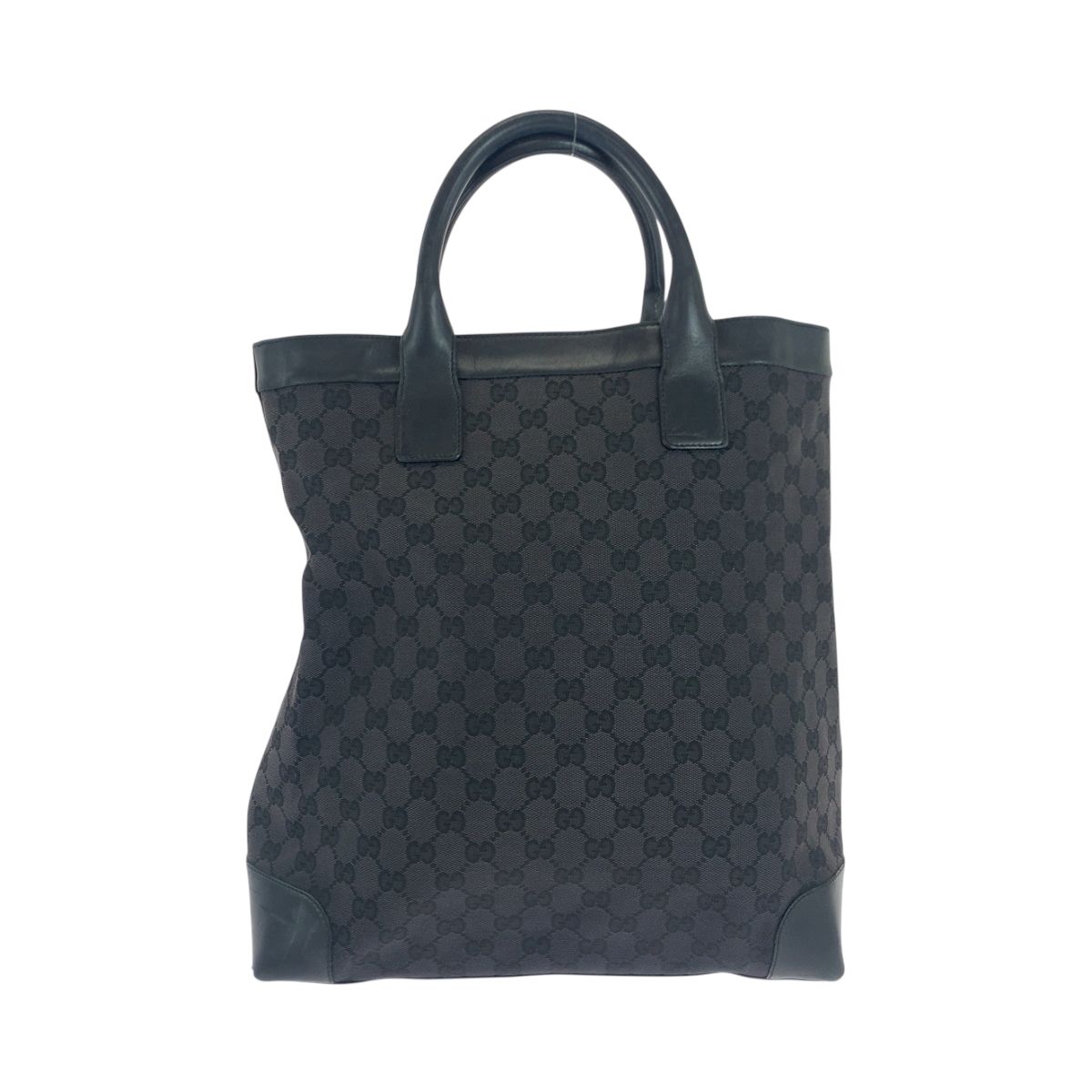 GUCCI グッチ ブラック 黒 シルバー金具 GGキャンバス 002 1141 トート  