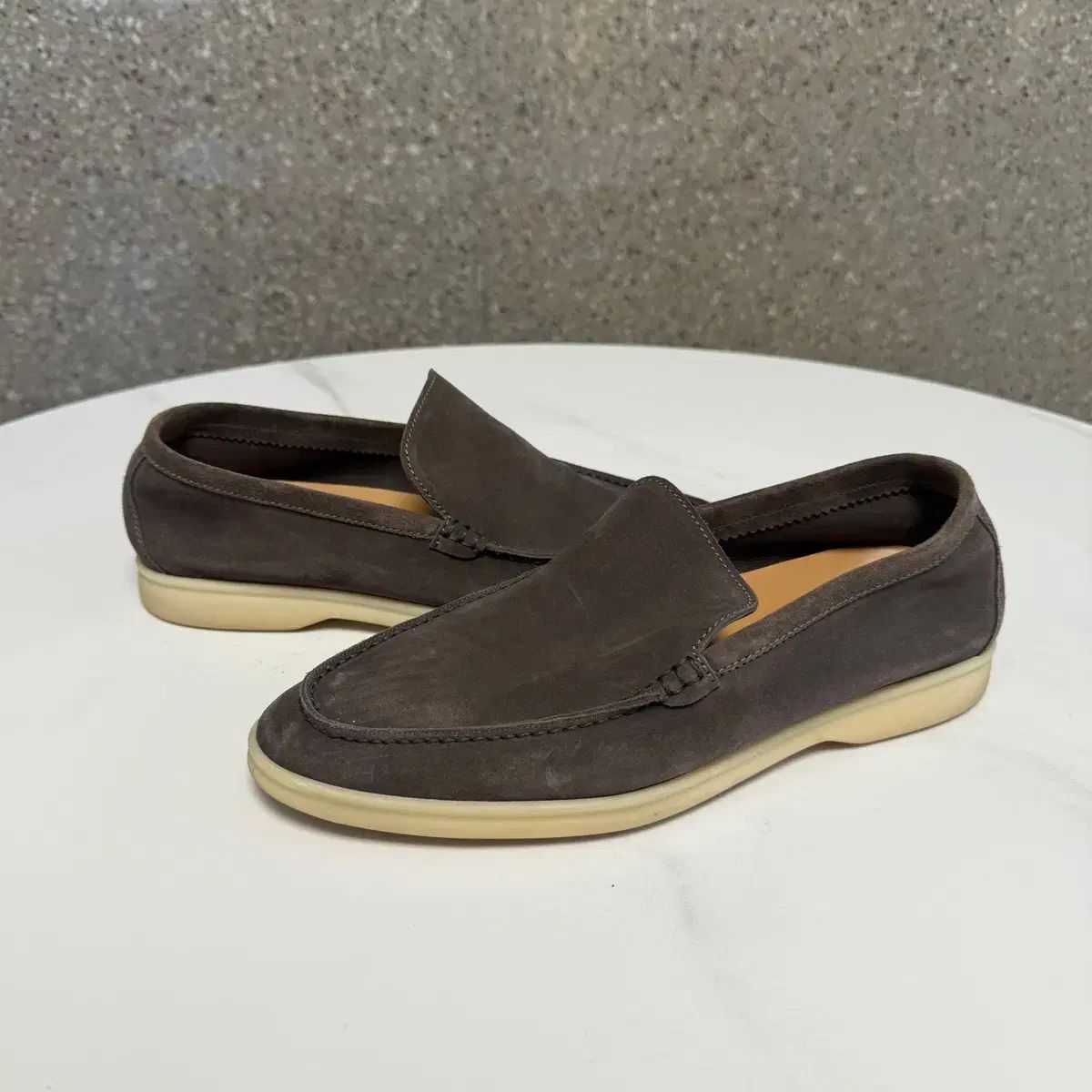  39 5 サイズ Loro Piana ロロ ピアーナ サマーウォーク ブラウン ローファー 靴 ローファー ブーツ 革靴