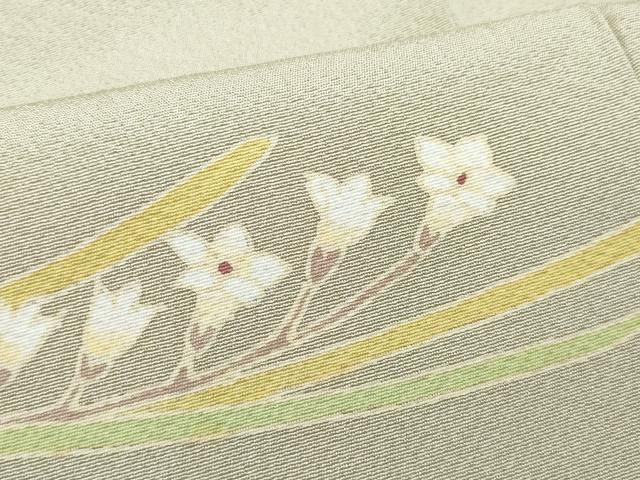 平和屋着物●京加賀友禅　松本健一　訪問着　草花文　正絹　逸品　CAAU9675vf 平和屋着物○京加賀友禅 松本健一 訪問着 草花文 正絹 逸品 CAAU9675vf