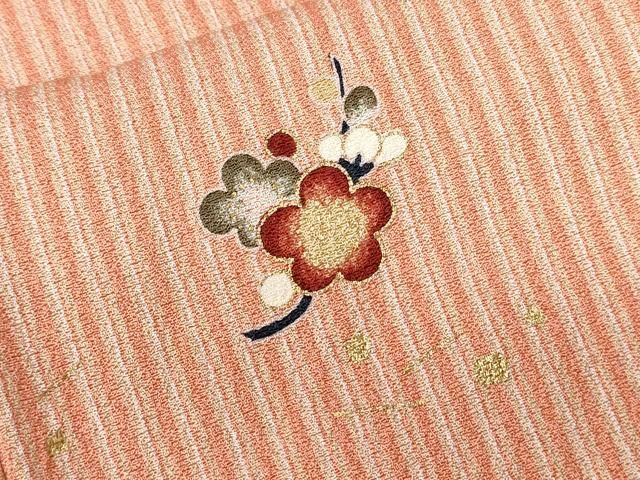 平和屋着物▽小紋 単衣 舞梅文 洗える着物 DAAV3168du