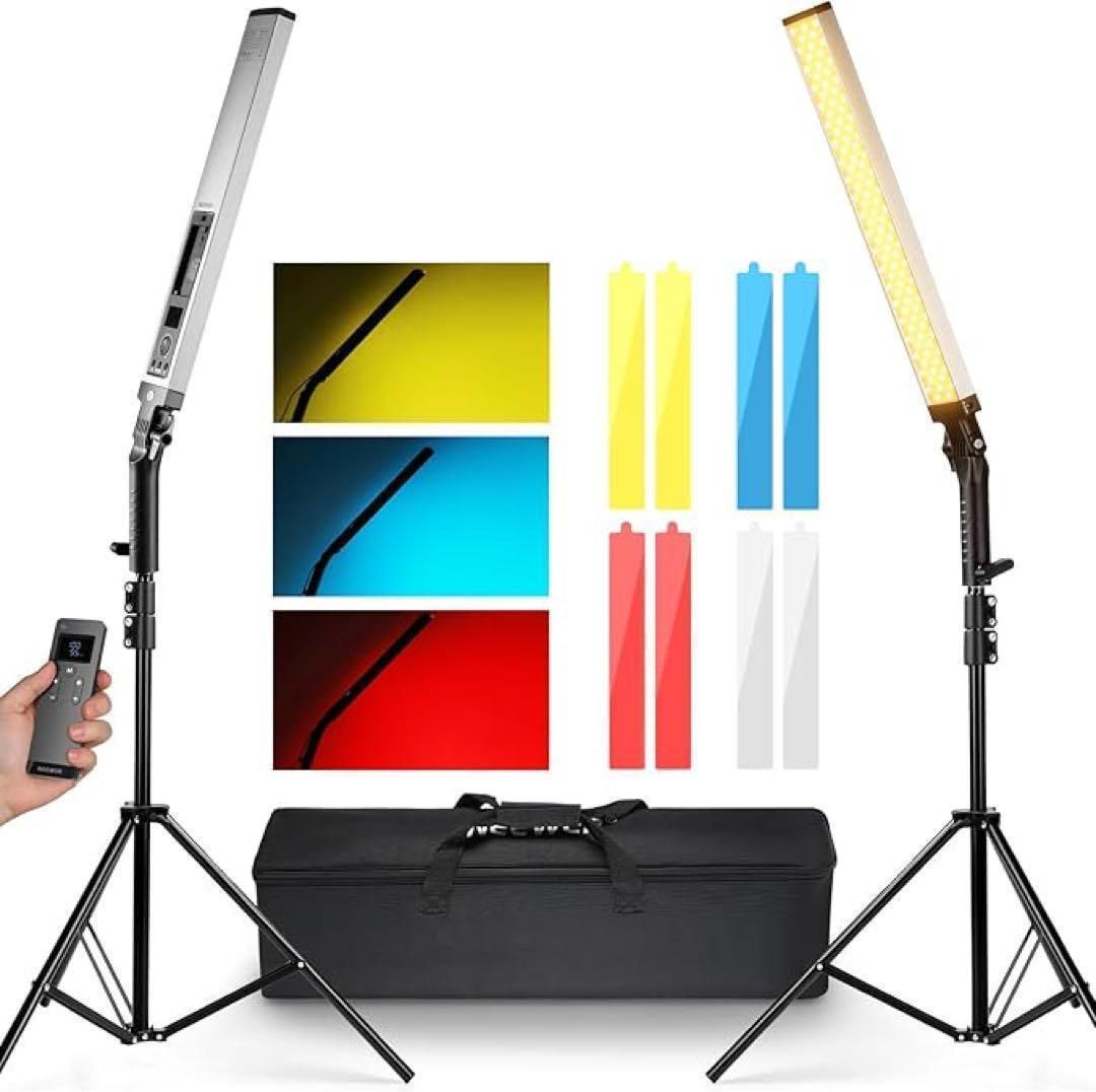 新品 LEDライト2台 スタンドライト LEDチューブライト 撮影 TikTok 新品 LEDライト2台 スタンドライト LEDチューブライト 撮影 TikTok