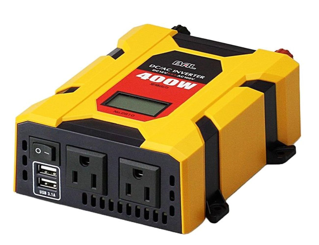 BAL ( 大橋産業 ) DC/ACインバーター 矩形波 DC12V車専用 定格出力 400W 2810 [矩形波 4000W]