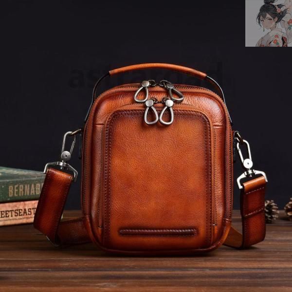 【新品推薦】高品質 本革メンズバッグ 手作り 牛革 ショルダーバッグ メッセンジャーバッグ 書類かばん 商務 通勤 出張 使い勝手抜群！ 欧米超人気！ 牛革 ショルダーバッグ 手染め 手作り 本革グレザー