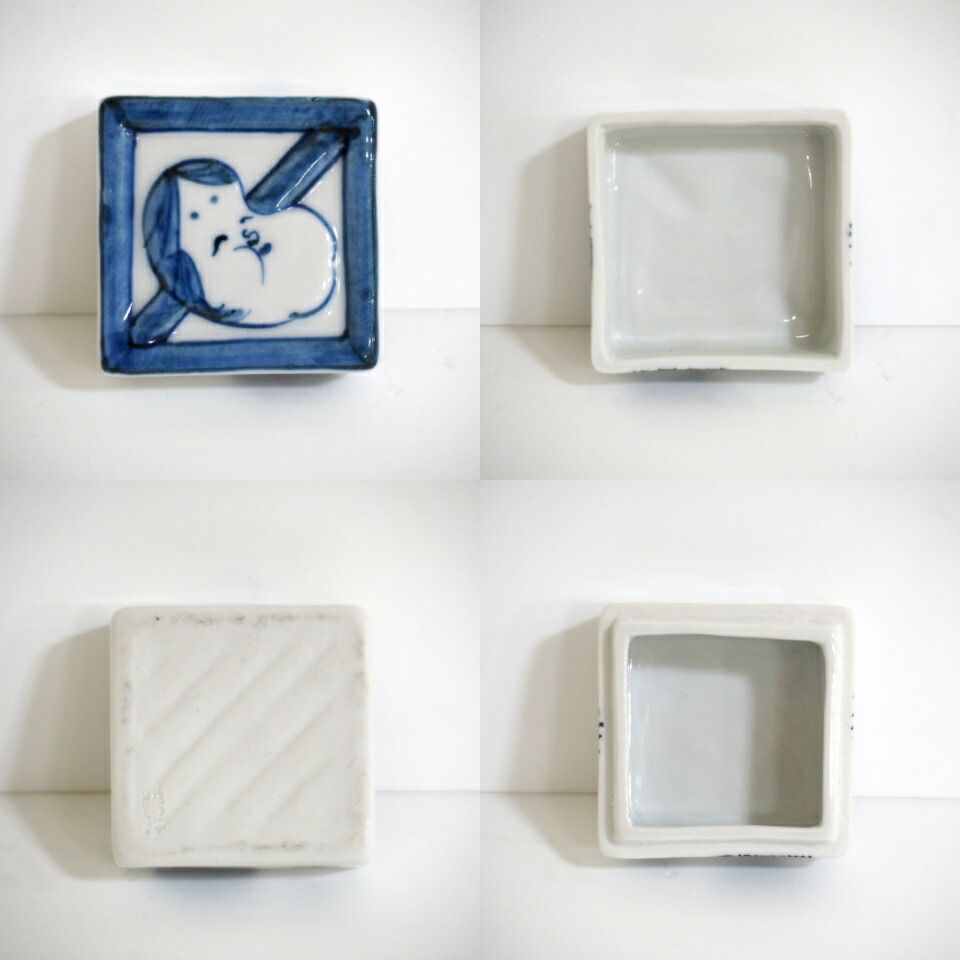 七月の特売品》平安 高野昭阿弥作 福枡 香合 節分 茶道具 (中古