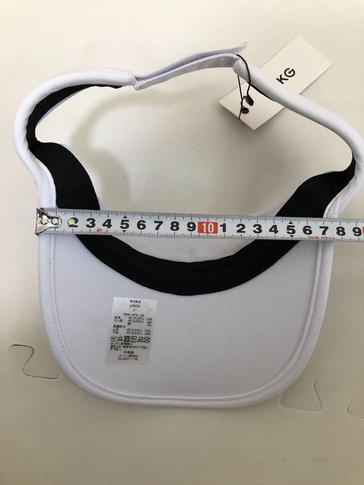 値下　BRIEFING ホワイト バイザー　新品タグ付き 32193コ 【wjk】ダヴルジェイケイジー -GOLF-WJKG- embroidery