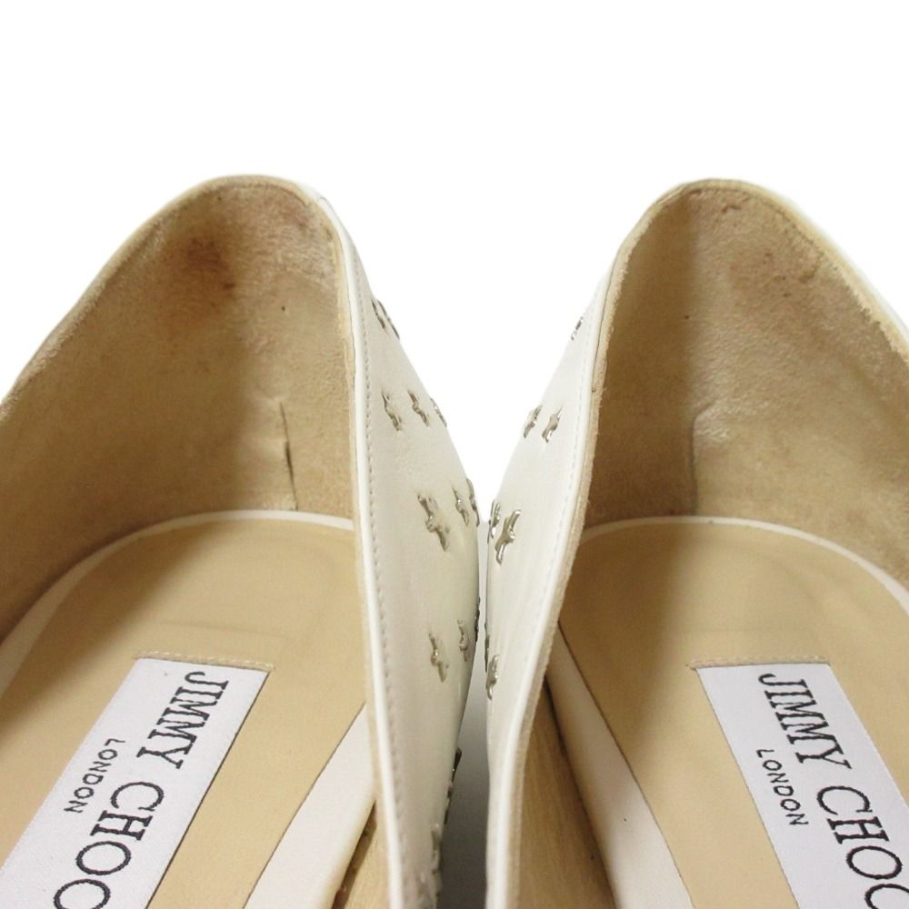 未使用 JIMMY CHOO ジミーチュウ レザー スタースタッズ JCロゴ