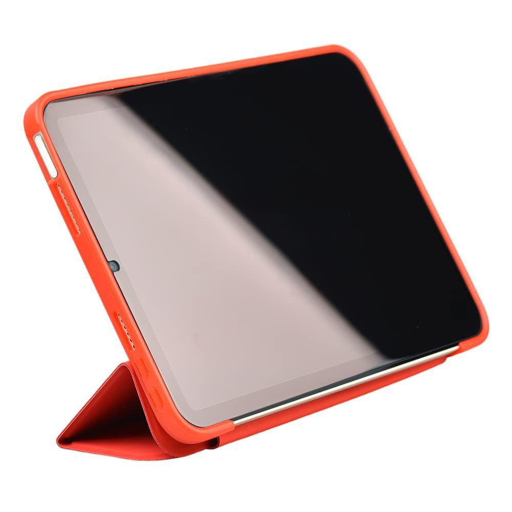 ipad mini 6世代 8 3 用 ケース JHZZWJ 6 カバー スマートカバー スタンドケース 三つ折り畳み式 オートスリープ red
