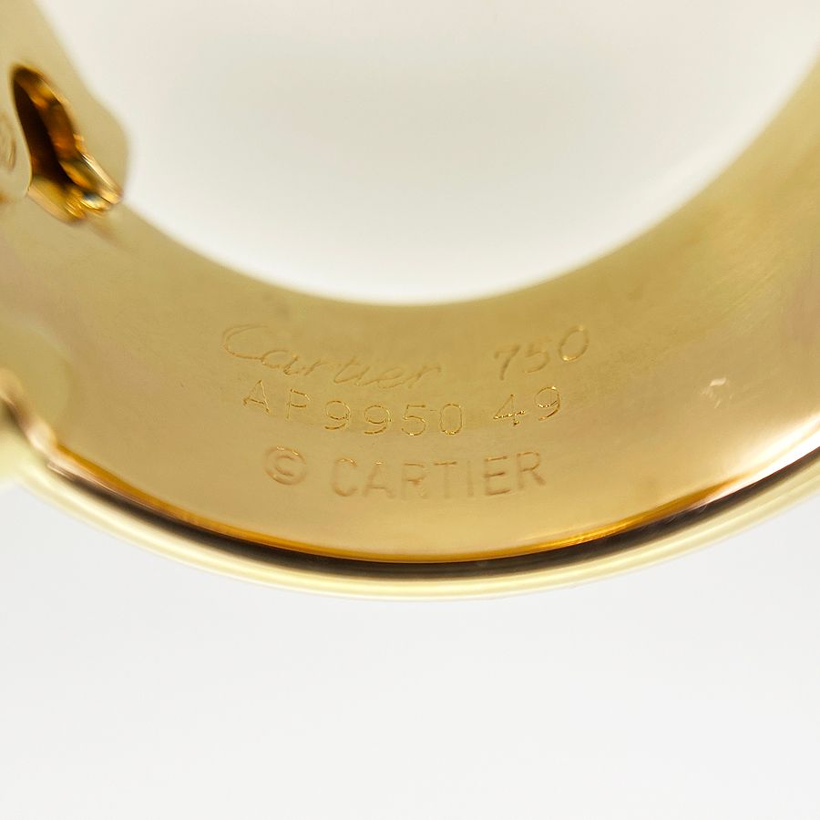 本物美品！CartierダイヤモンドK18YGヒンドゥリング9号#49 箱有り Cartier - カルティエ アンフィニ ドゥ マイヨン 9号(49) リング