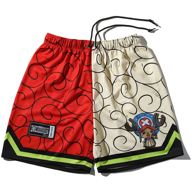 SPALDING スポルディング ジュニア ジャージーショーツ ONE PIECE ヒトヒトの実 バスケットボール プラクティスパンツＪ sjp25165p-6000、レッド