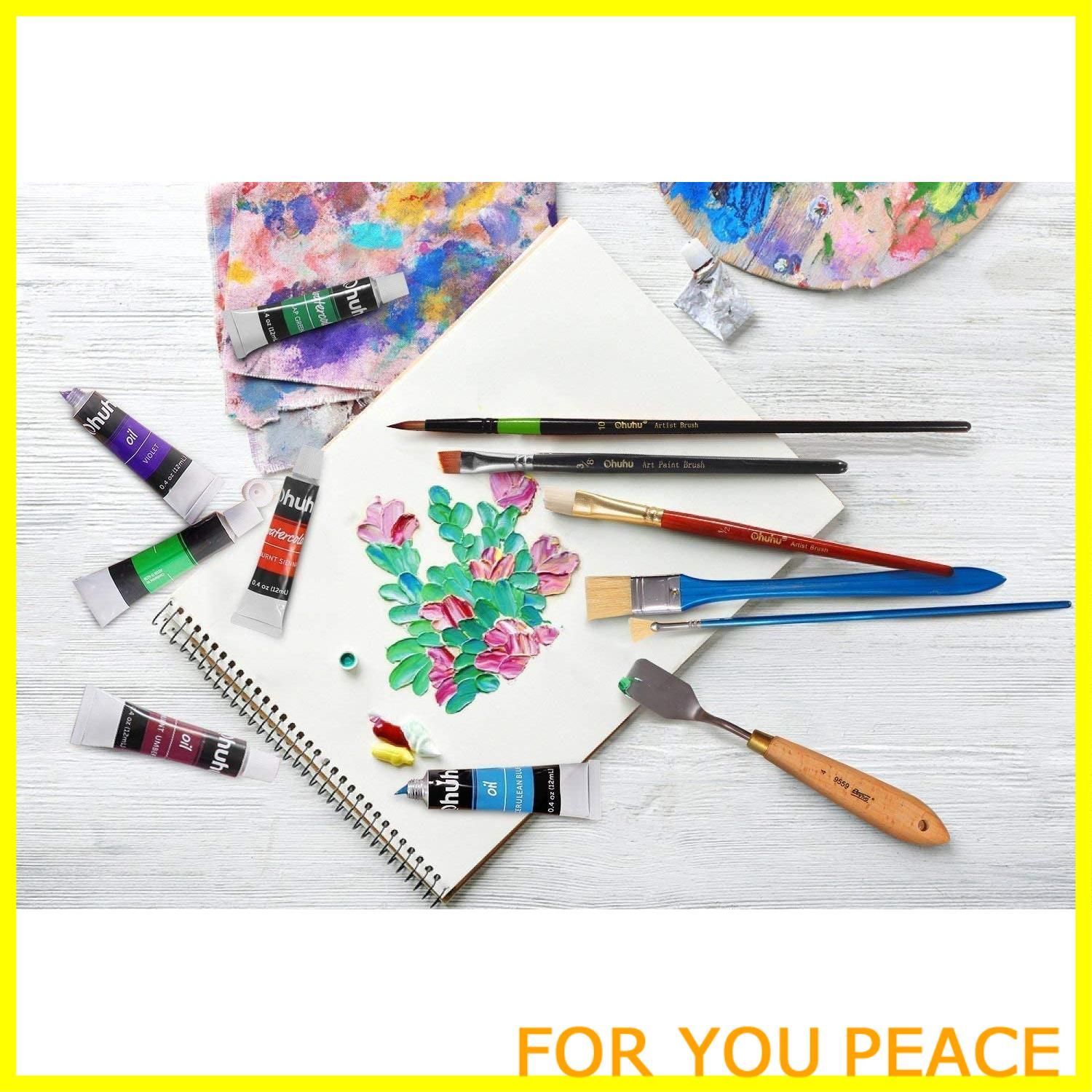 油絵の具セット 56点セット 油絵の具 36色 初心者 画材セット 油彩絵具 Amazon | Ohuhu 油絵具 セット 56点セット 36色 油絵 油絵の具