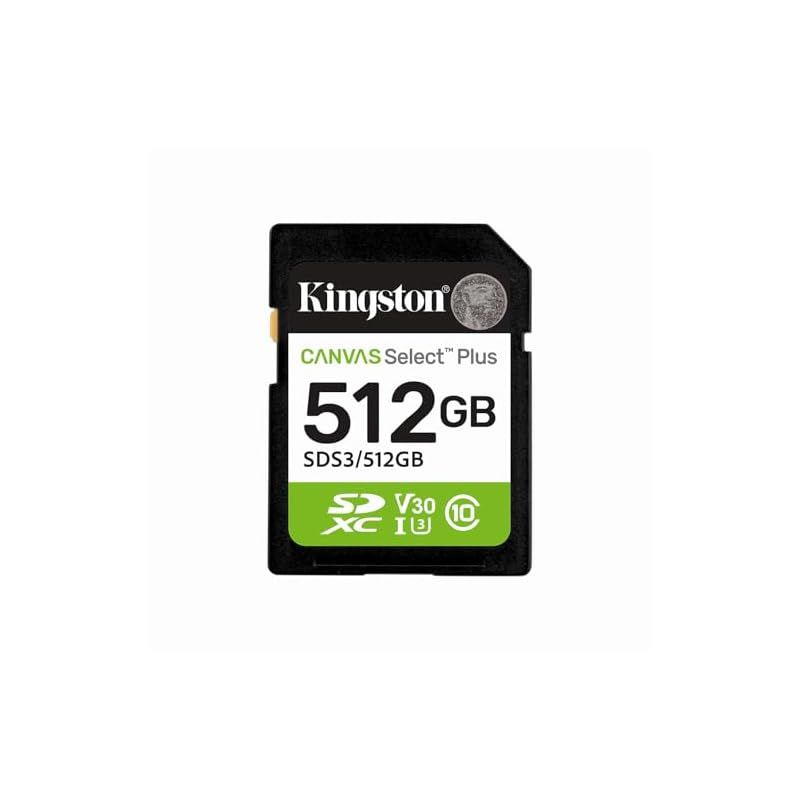 Kingston Canvas Select Plus SDメモリーカード 512GB SDXC Gen3 150MB s C10 UHS-I U3 V30 - SDS3 512GB