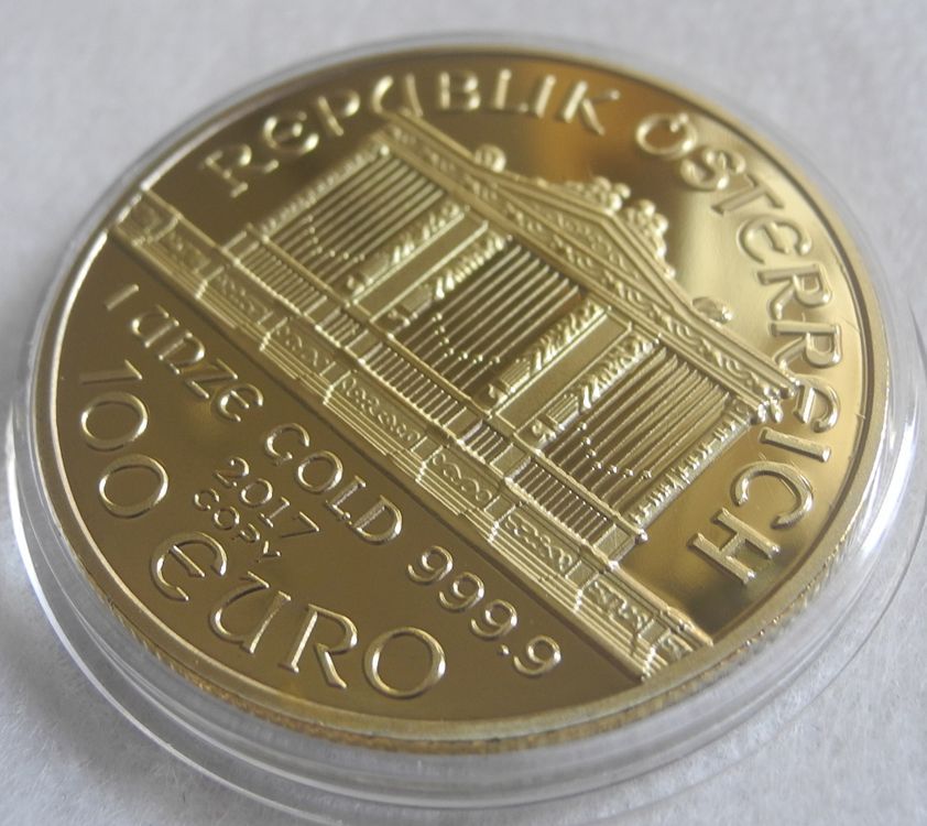 オーストリア ウィーンフィル 100ユーロ金貨 24金メッキレプリカコイン - メルカリ