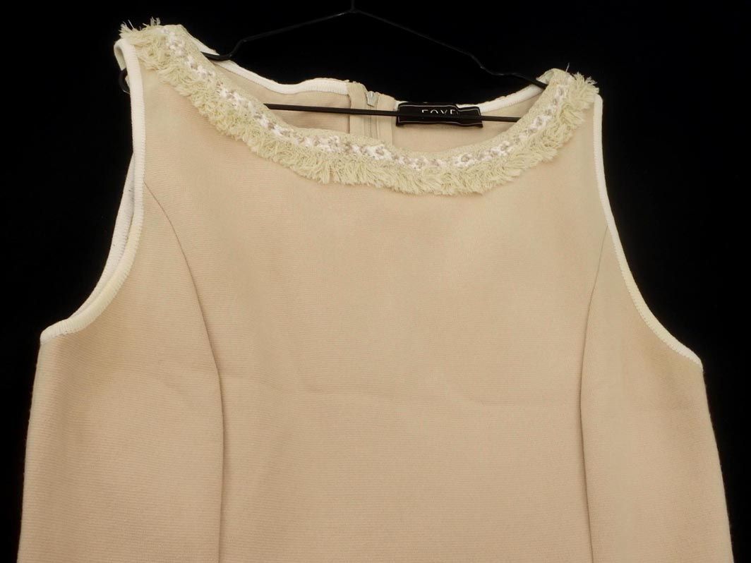 FOXEY ベージュ ノースリーブ ワンピース FOXEY NEW YORK 「FOXEY YORK」 ノースリーブワンピース