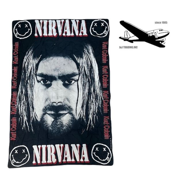 NIRVANA カートコバーン ヴィンテージ 90s タペストリー フラッグ 旗