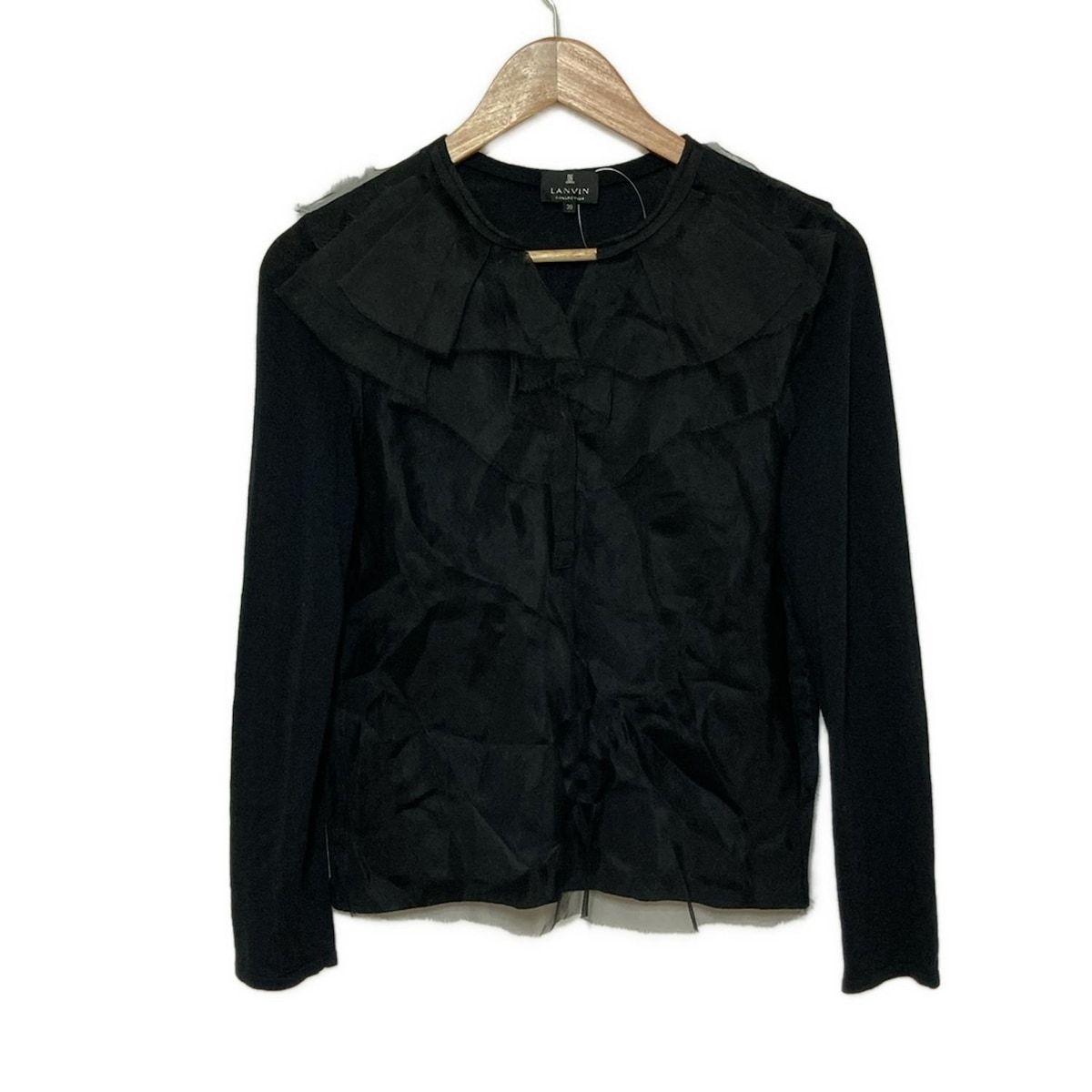 【極美品】 LANVIN ランバンコレクション ニットカットソー ドット M 極美品】 LANVIN ランバンコレクション ニットカットソー ドット
