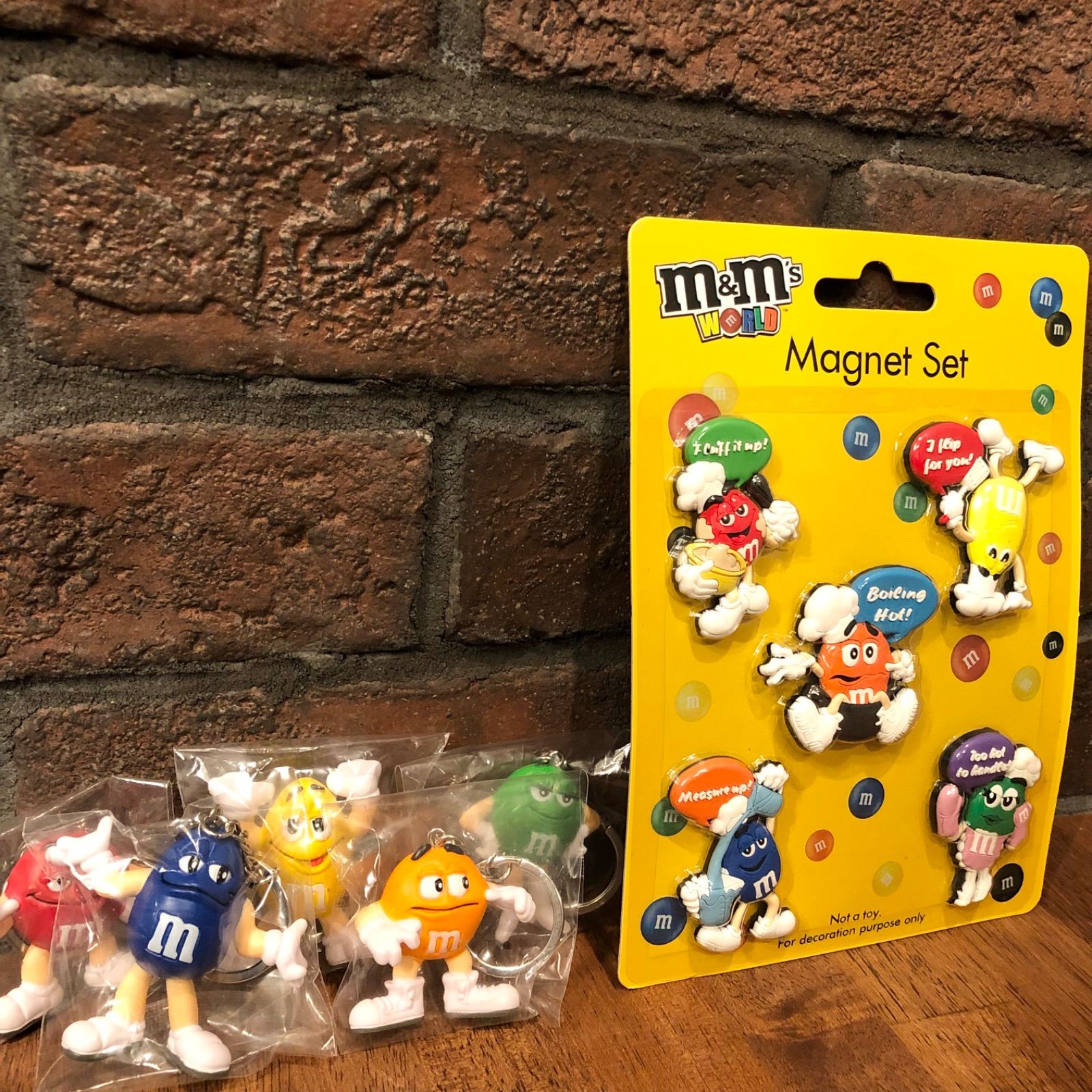 m&m's エムアンドエムズ マグネット 5個セット PVC キーホルダー