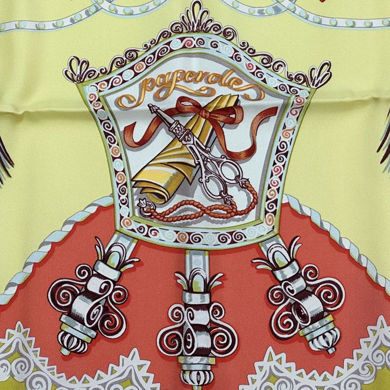 エルメス HERMES スカーフ カレ90 Paperoles パプロール 馬車と