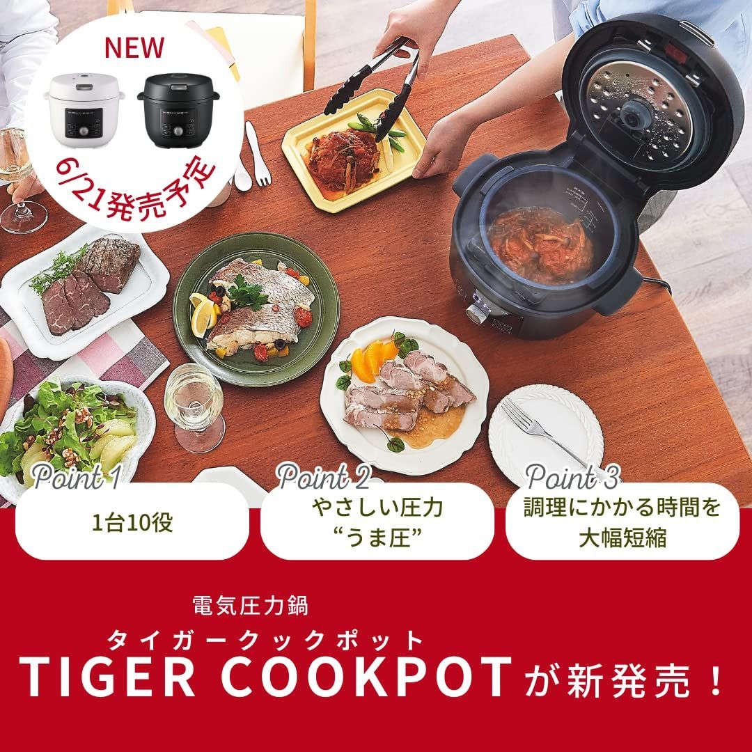 在庫処分】2.2L 1台10役 電気圧力鍋 オート40メニュー 圧力/低温/無水  