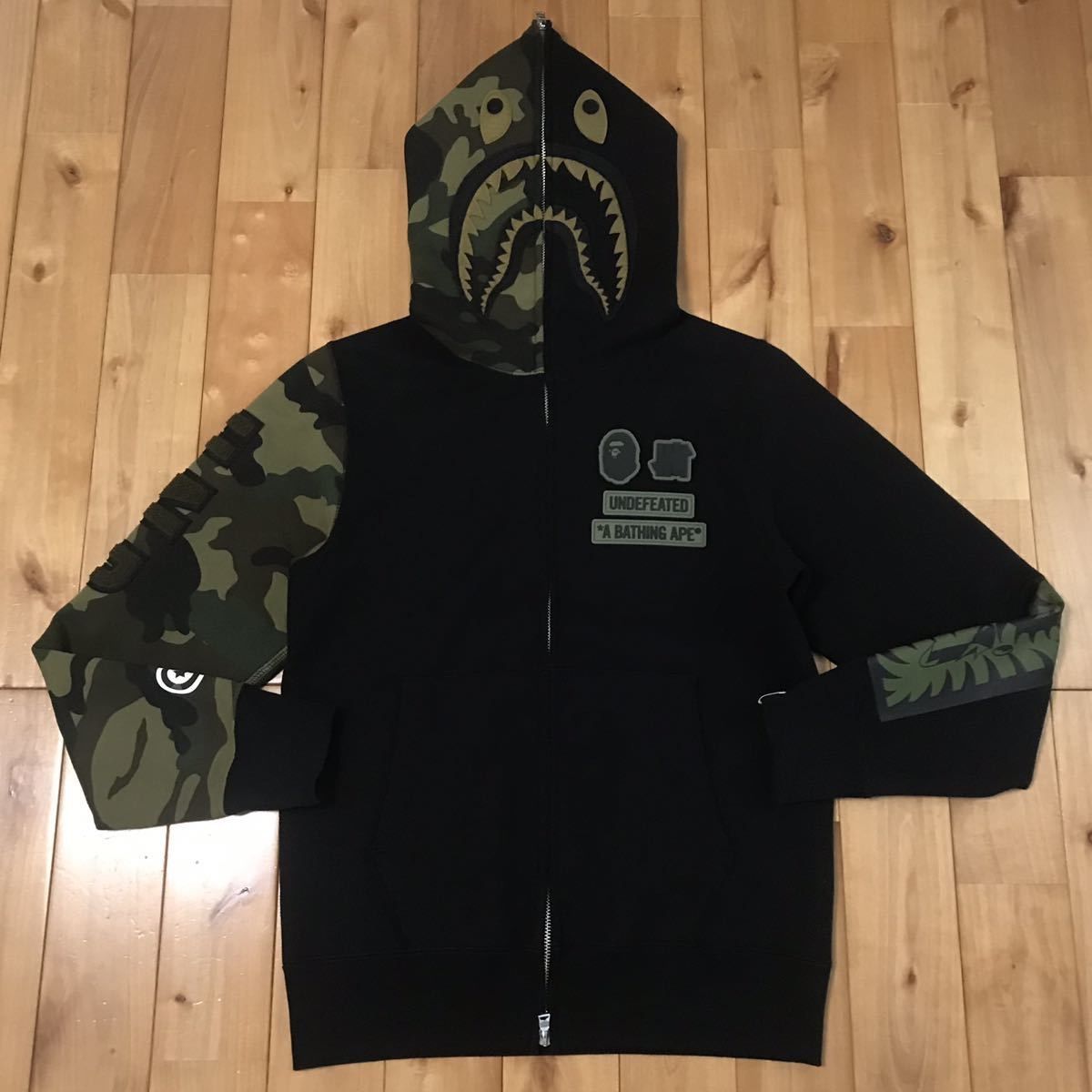 undefeated BAPE camo シャークパーカー shark ベイプ - メルカリ