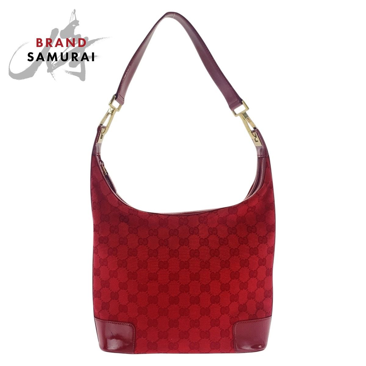 GUCCI グッチ レッド ゴールド金具 GGキャンバス/エナメル 001 GUCCI グッチ レッド ゴールド金具 GGキャンバス/エナメル 001