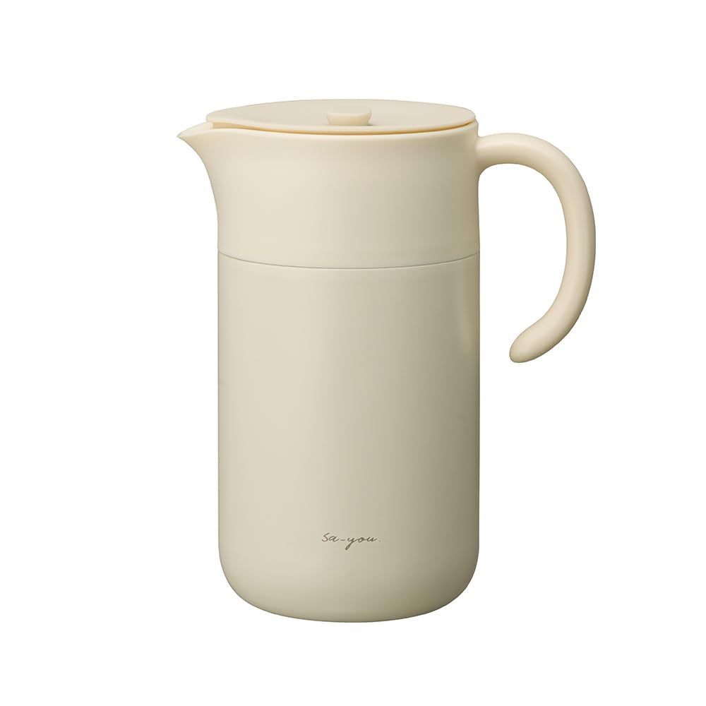 白湯 ピッチャー ドウシシャ ピッチャー 白湯専科 1.0L 吸熱構造 アイボリー ON℃ZONE オンドゾーン