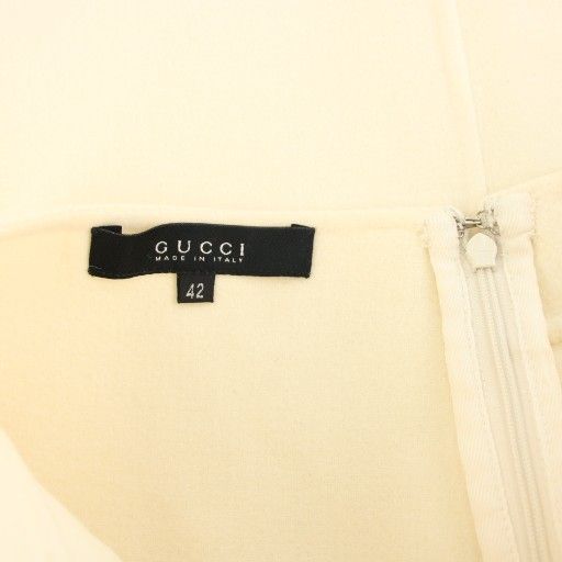 GUCCI - グッチ GUCCI 国内正規 スカート ひざ丈 タイト スリット ステッチ 42 グッチ GUCCI 国内正規 スカート ひざ丈 タイト スリット
