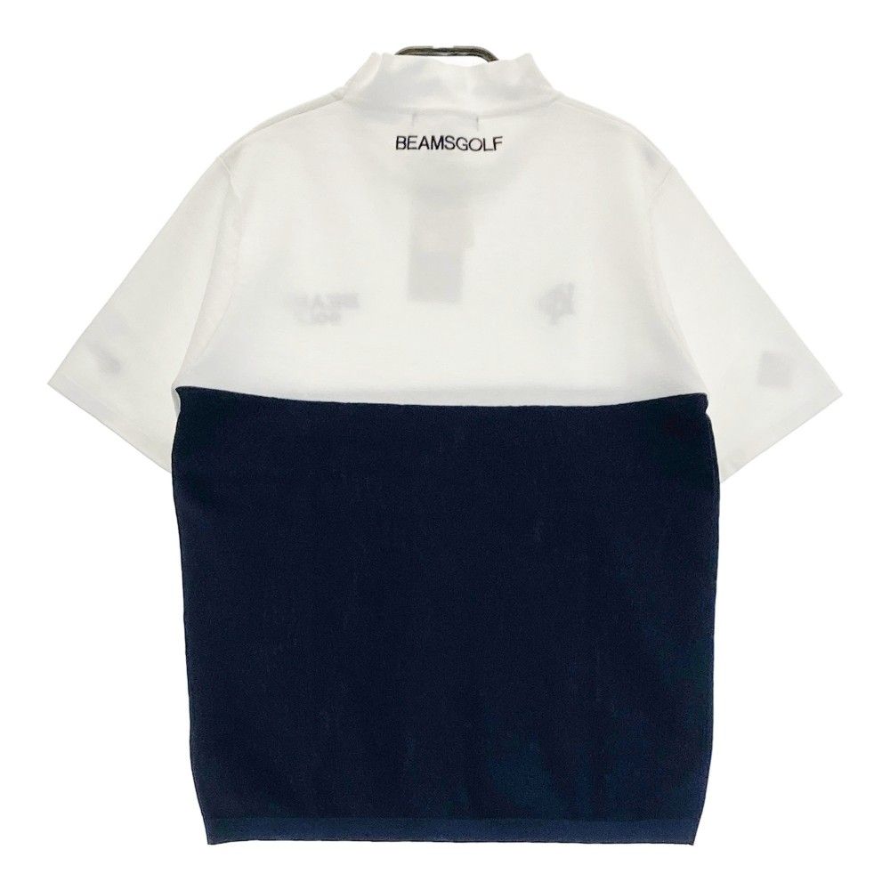 サイズ M BEAMS GOLF ビームスゴルフ モックネック 半袖Tシャツ ホワイト系 240101452636 ゴルフウェア メンズ ストスト