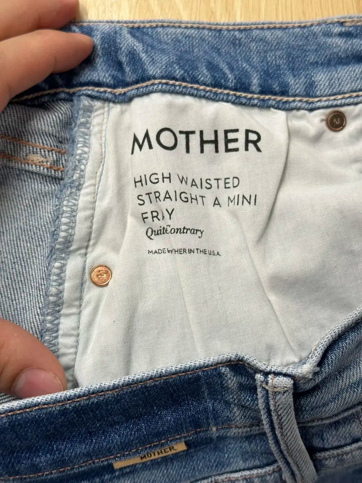 MOTHER デニム 刺繡 ミニスカート GULLKHAN_COM