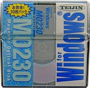 帝人 テイジン MOディスク 230MB 10枚パック Windows/DOSフォーマット済 プラスチックケース入