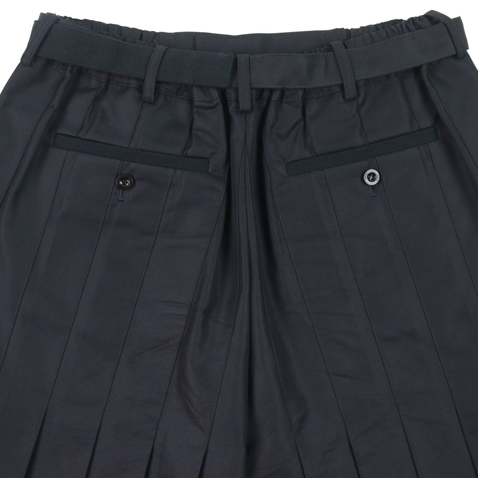 sacai サカイ 23SS プリーツショーツ ネイビー 2