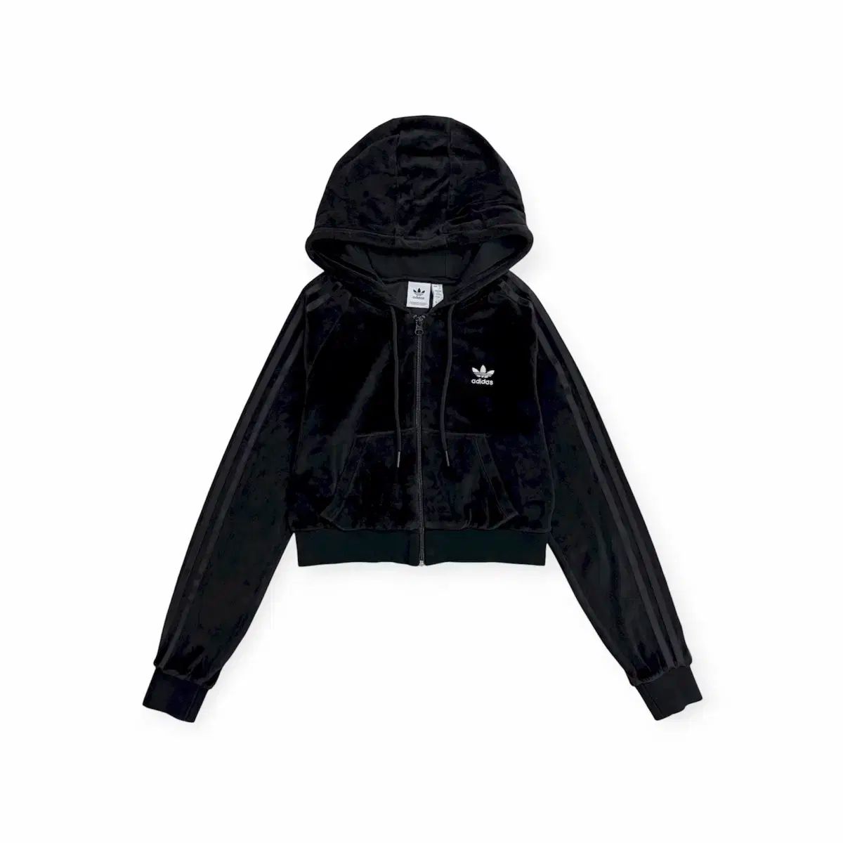 アディダス クロップド レディース ウィメンズ ツアーベルベット ベロア トラックジャージ パーカー ジップアップ s