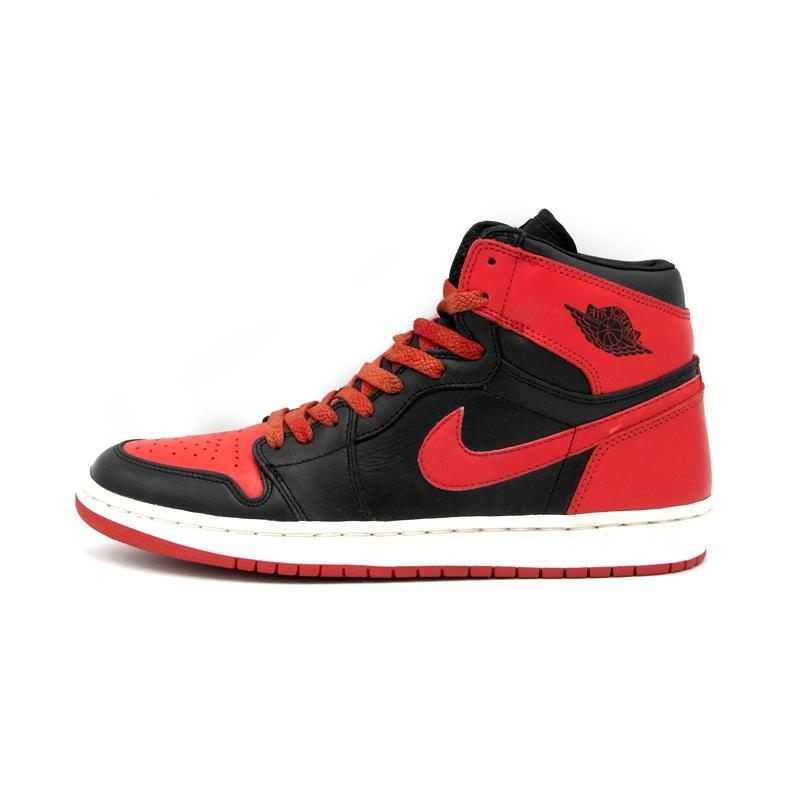 ナイキ NIKE □ 【 AIR JORDAN 1 RETRO BRED 136066 061 】 エア ジョーダン 1 ハイ ブレッド 2001年  スニーカー 32622 - メルカリ