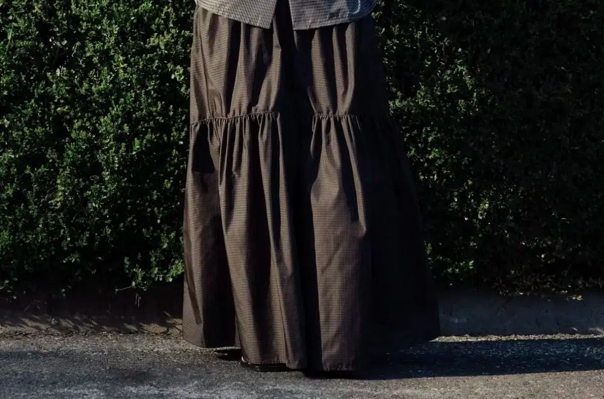 モノハ CHECK シャーリング スカート