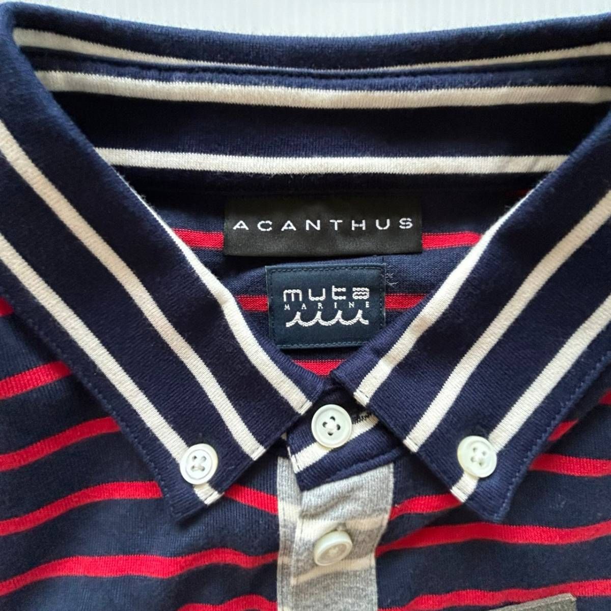 未使用 ACANTHUS muta ゴルフ クレイジーボーダー B.Dポロシャツ