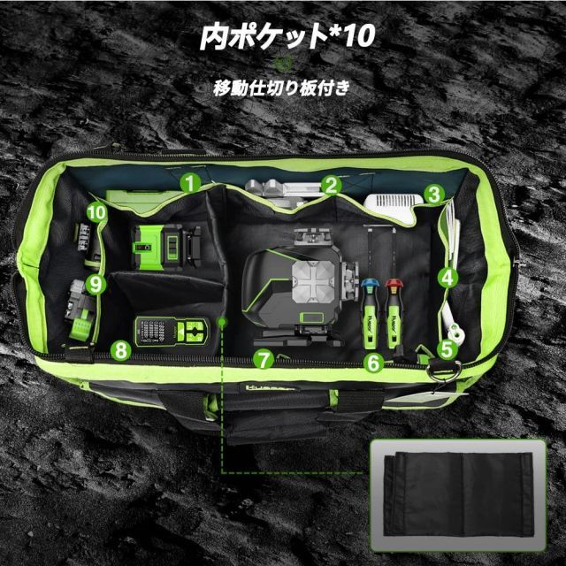 Huepar ツールバッグ 工具バッグ 道具入れ 大容量 20ポケット 道具入れ 道具袋 工具収納 防水 耐久 耐摩耗 大容量 1680D TB01