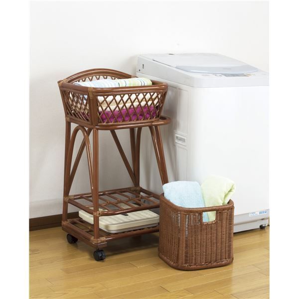 籐のラック 5段 ブラウン 籐のラック 5段 ブラウン