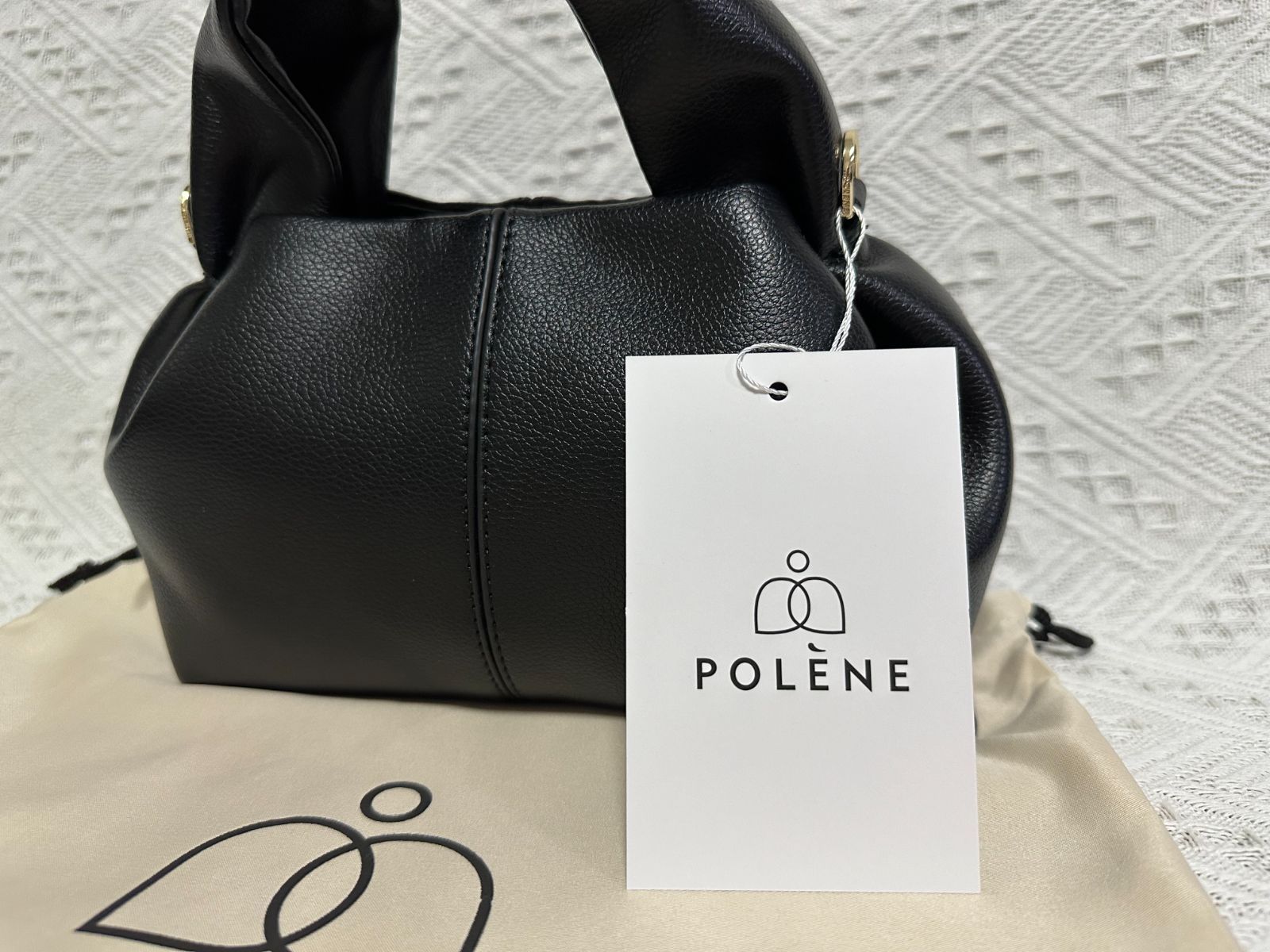 Polene ポレーヌNUMBER NINE MINI ヌメロヌフブラック 新品 - ハンドバッグ