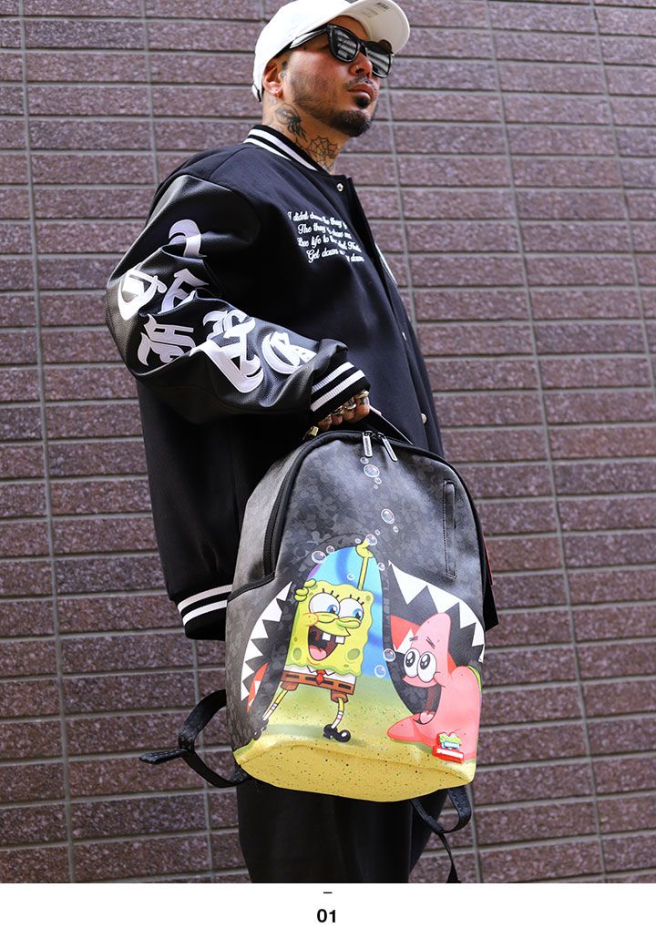 スプレーグラウンド SPRAY GROUND×スポンジボブ 限定 リュック SPRAY GROUND スプレーグラウンド スポンジボブ リュック バック