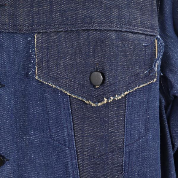 二ウク フランス製 デニムジャケット S NIUKU ジージャン メンズ 古着  