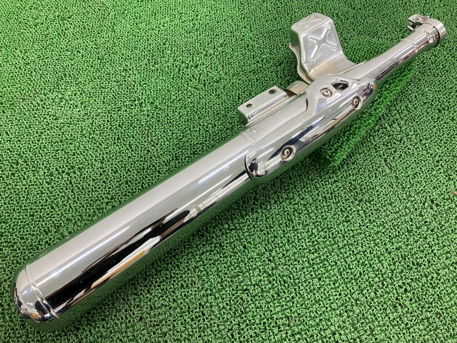 SR400 マフラー B9F ヤマハ 純正 バイク 部品 RH16J 修復素材や