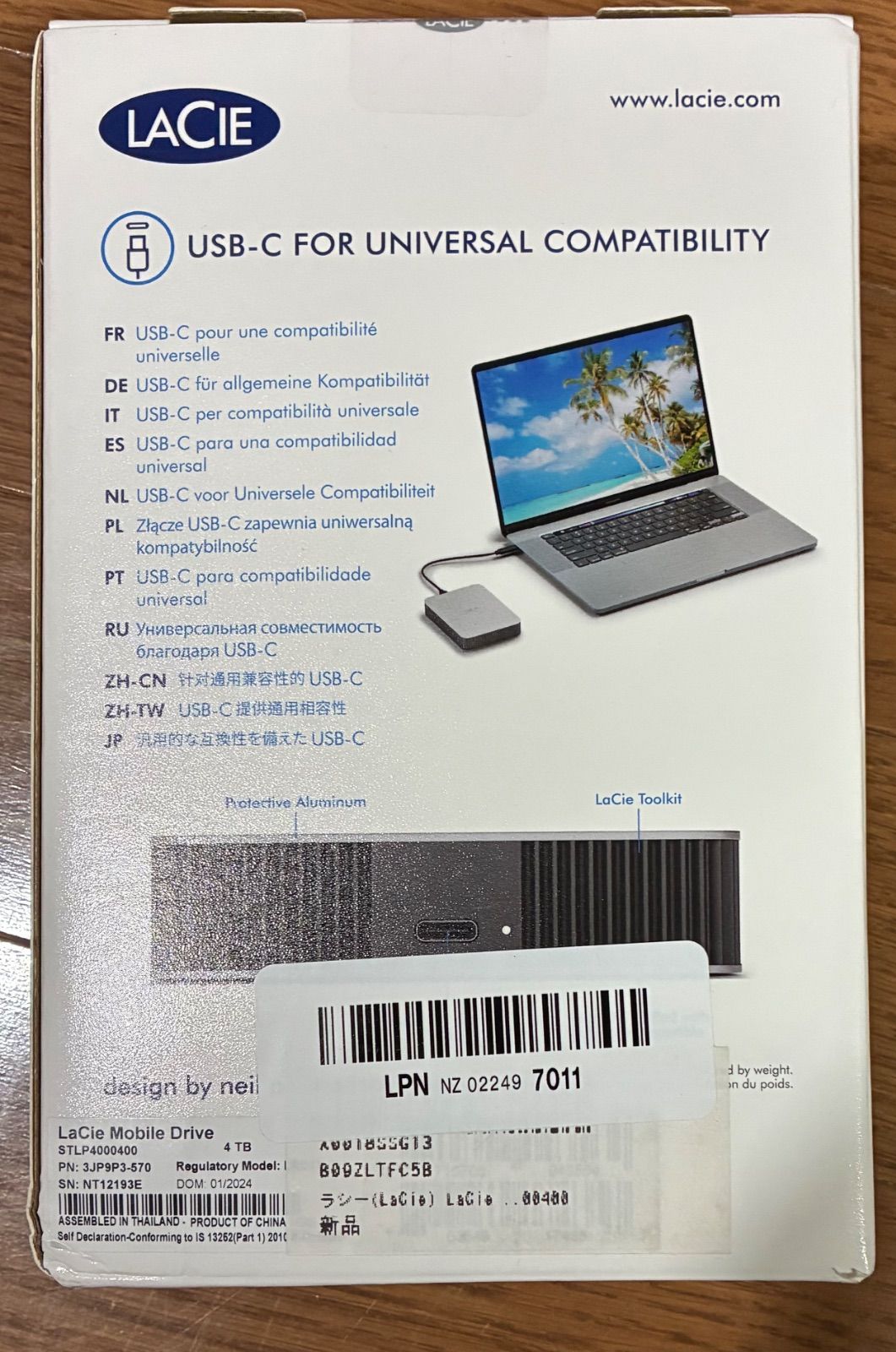 箱潰れあり LaCie ラシー STLP4000400 4TB 外付けハードディスクドライブ