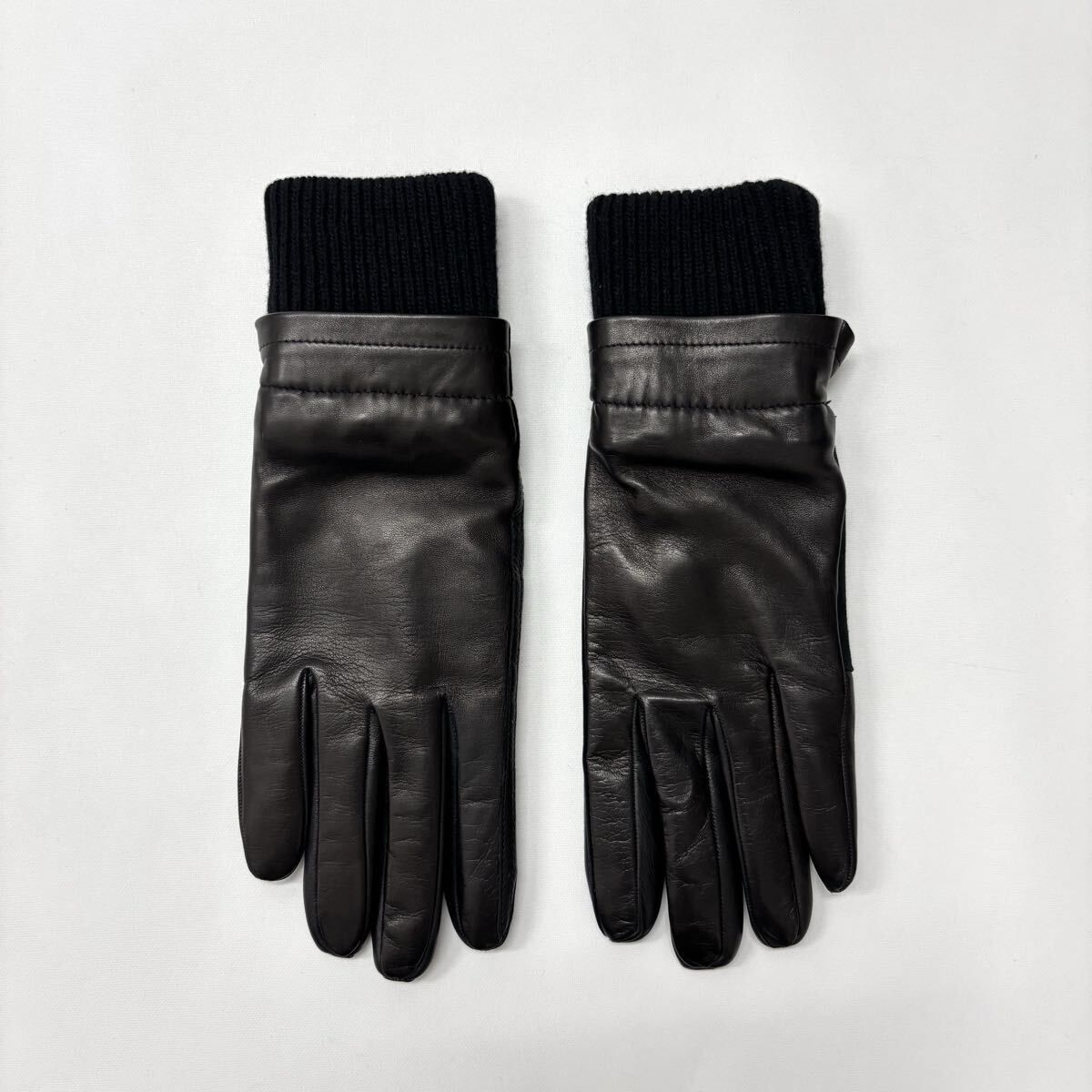 AMI ALEXANDRE MATTIUSSI アミ アレクサンドルマテュッシ レザー グローブ 手袋 BLACK ブラック サイズ 1 710-0050