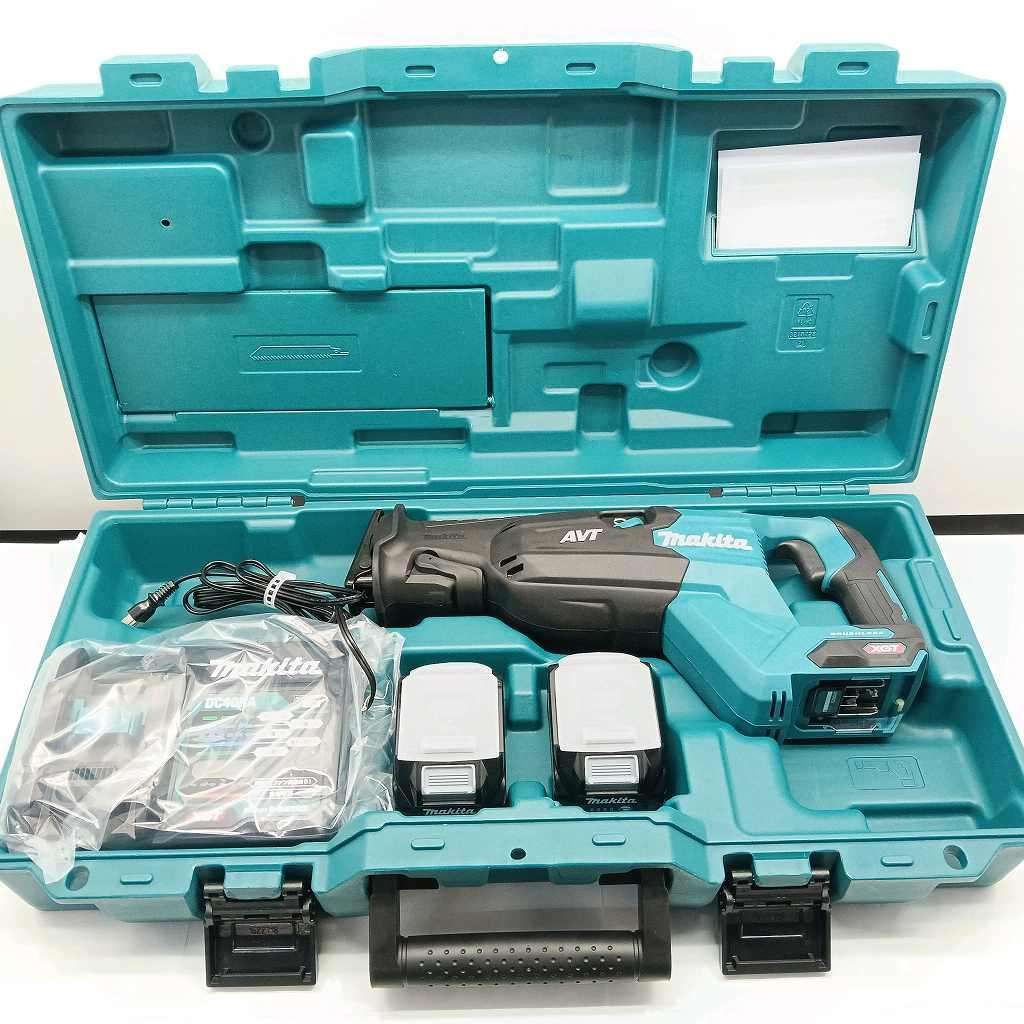 25k-348o ♥品 makita マキタ レシプロソー 充電器 充電池2個 ケース付 コードレス式 40v JR002GRDX 送料無料