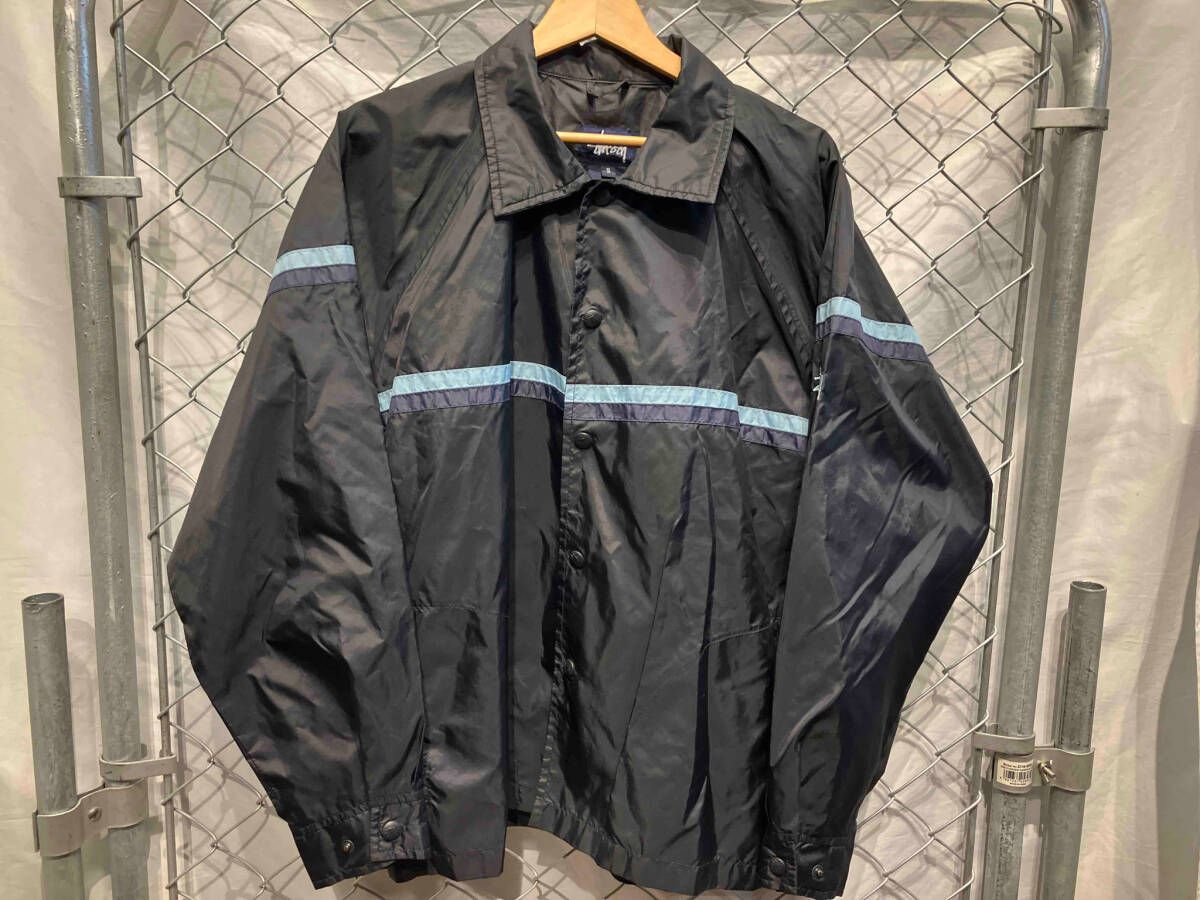 STUSSY coach jkt カバーオール ステューシー コーチジャケット ナイロンジャケット アウター S ブラック ブルー ストリート
