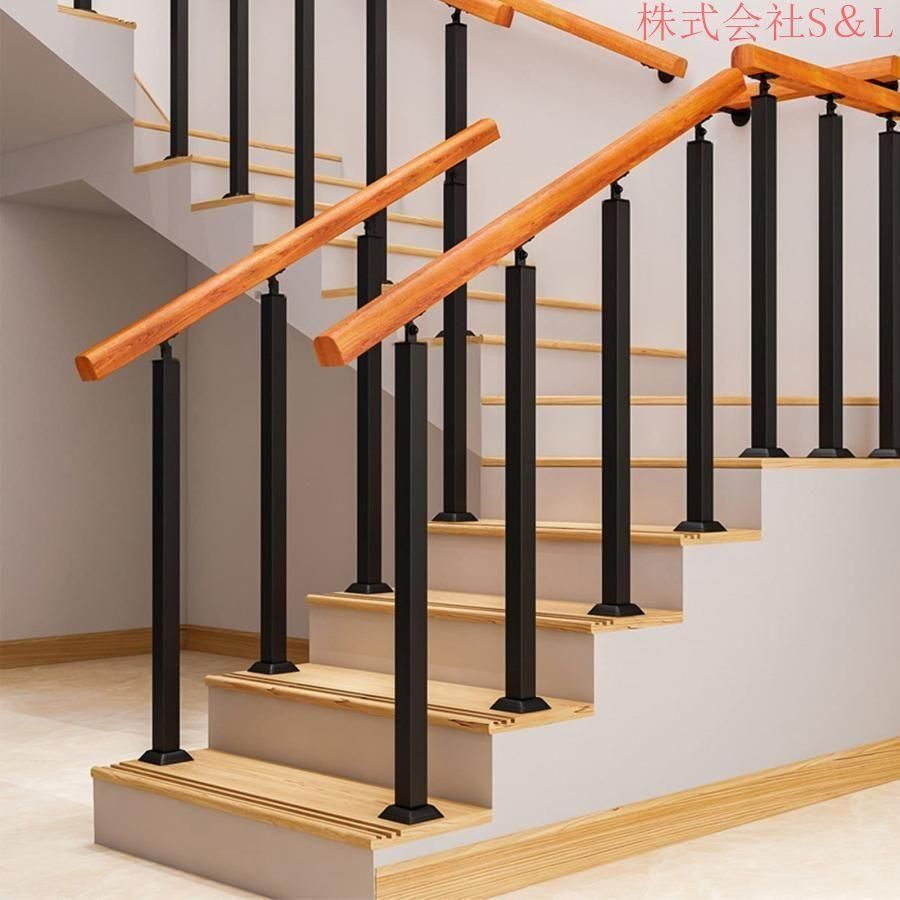 屋外ステップ用手すり、鋳鉄および無垢材の階段手すり、1 〜 3 ステップの階段手すり、取り付けキット付き調節可能な屋外手すりアーチ 屋内および屋外ステ 屋外ステップ用手すり、鋳鉄および無垢材の階段手すり、1または3