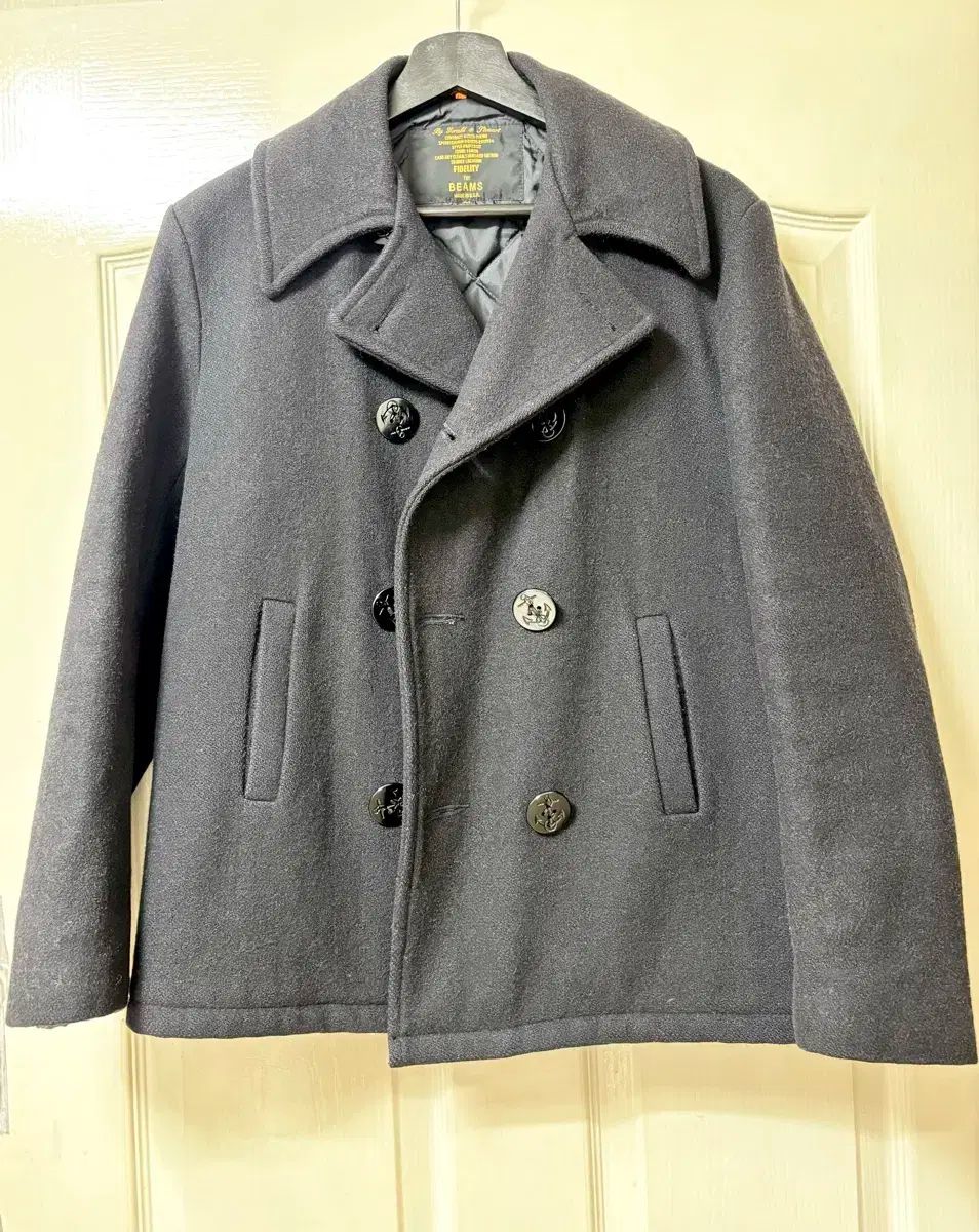 BEAMS　別注　FIDELITY　Pコート　ショート丈　ウール　裏キルト　M BEAMS 別注 FIDELITY Pコート ショート丈 ウール 裏キルト S