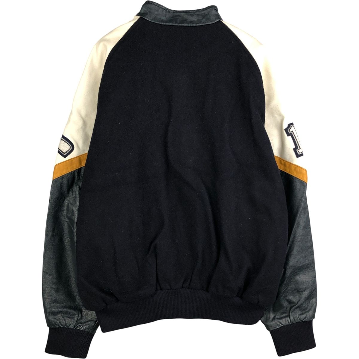 古着 WESTERN 袖革ウールボタンスタジャン バーシティジャケット カナダ製 メンズXL相当 evb032226