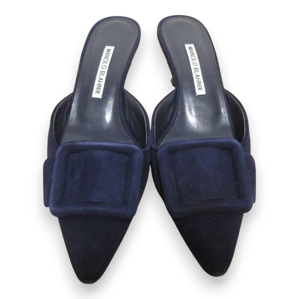 美品 MANOLO BLAHNIK マノロブラニク Maysale スエード ミュール 