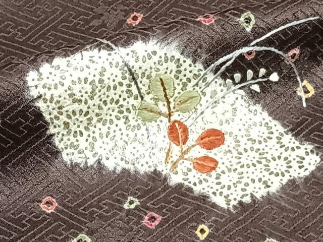 No.2320 正絹金彩刺繍絞り雲文草花文様訪問着　美品 No.2320 正絹金彩刺繍絞り雲文草花文様訪問着 美品