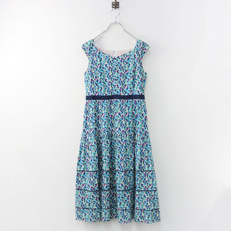 トッカ TOCCA 洗える TUCANO トゥッカーノドレス 6/ブルー系 総柄  